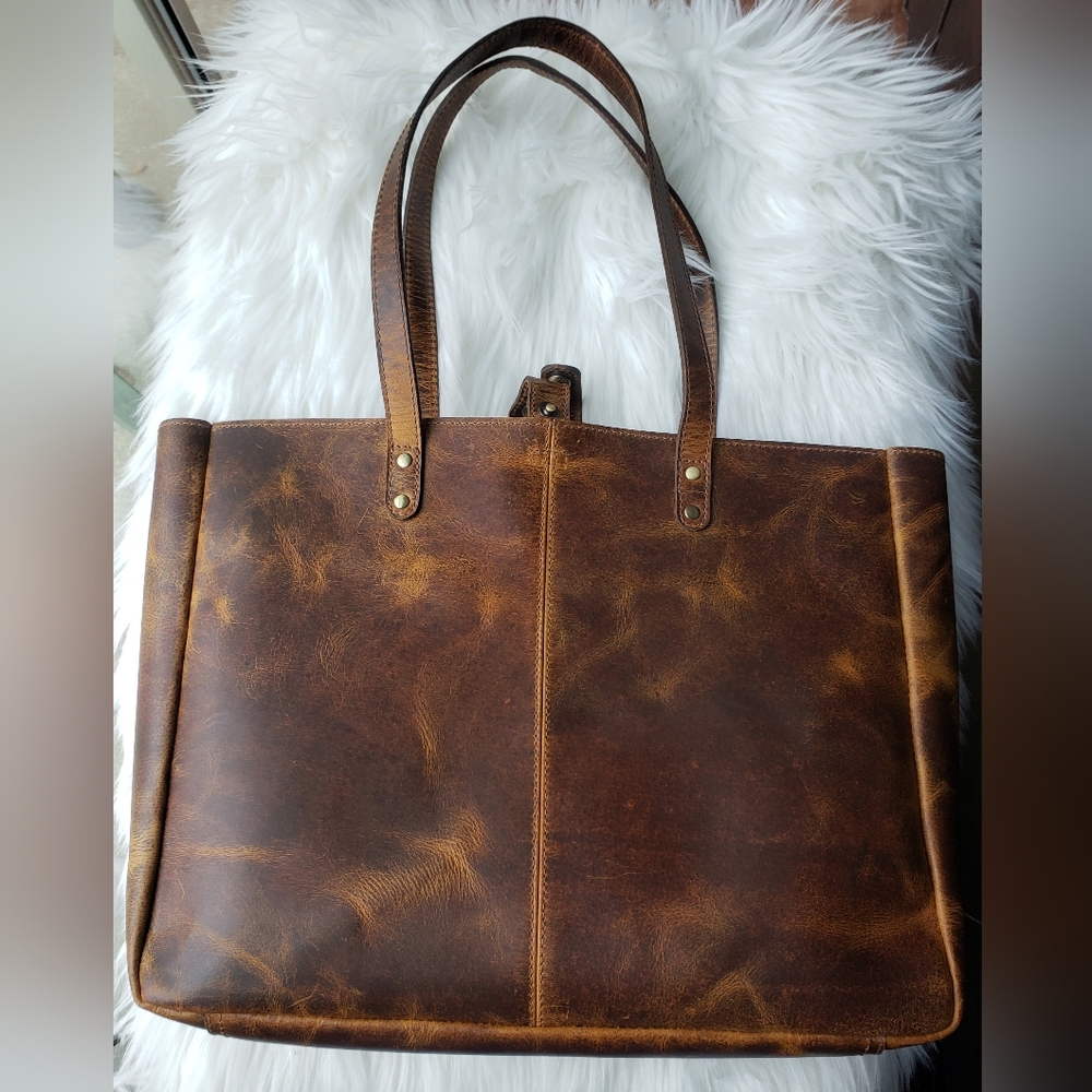 Genuine Leather New Large Shoulder Tote Distressed Shopper Womens Bag Hobo Purse